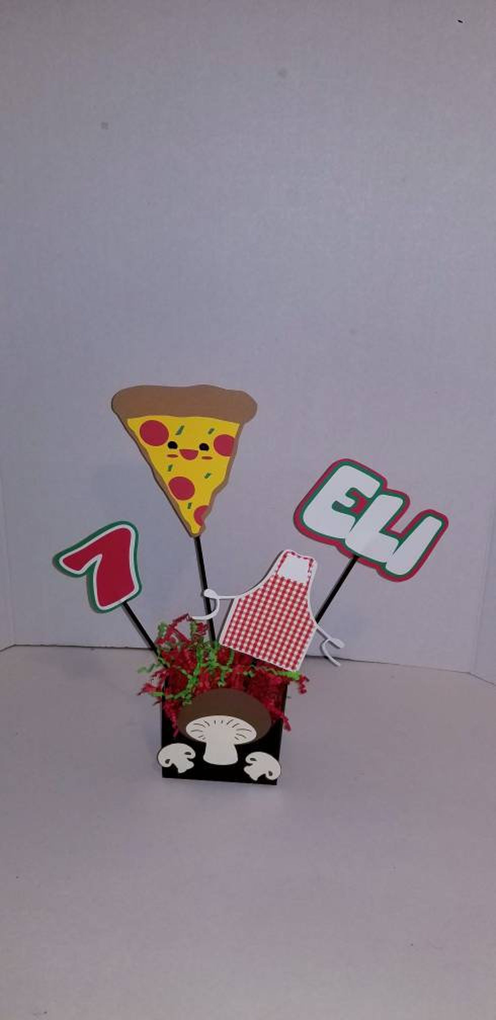 Pizza Party Centerpiece Personalized Etsy