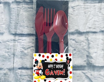 Party Cutlery Set: Knife, Fork, Spoon, and Napkin
