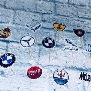 Car Logo themed Cupcake picks.