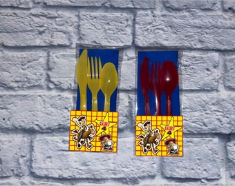 Party Cutlery Pack: Personalized Birthday Theme, Napkin, Fork, Spoon, Knife