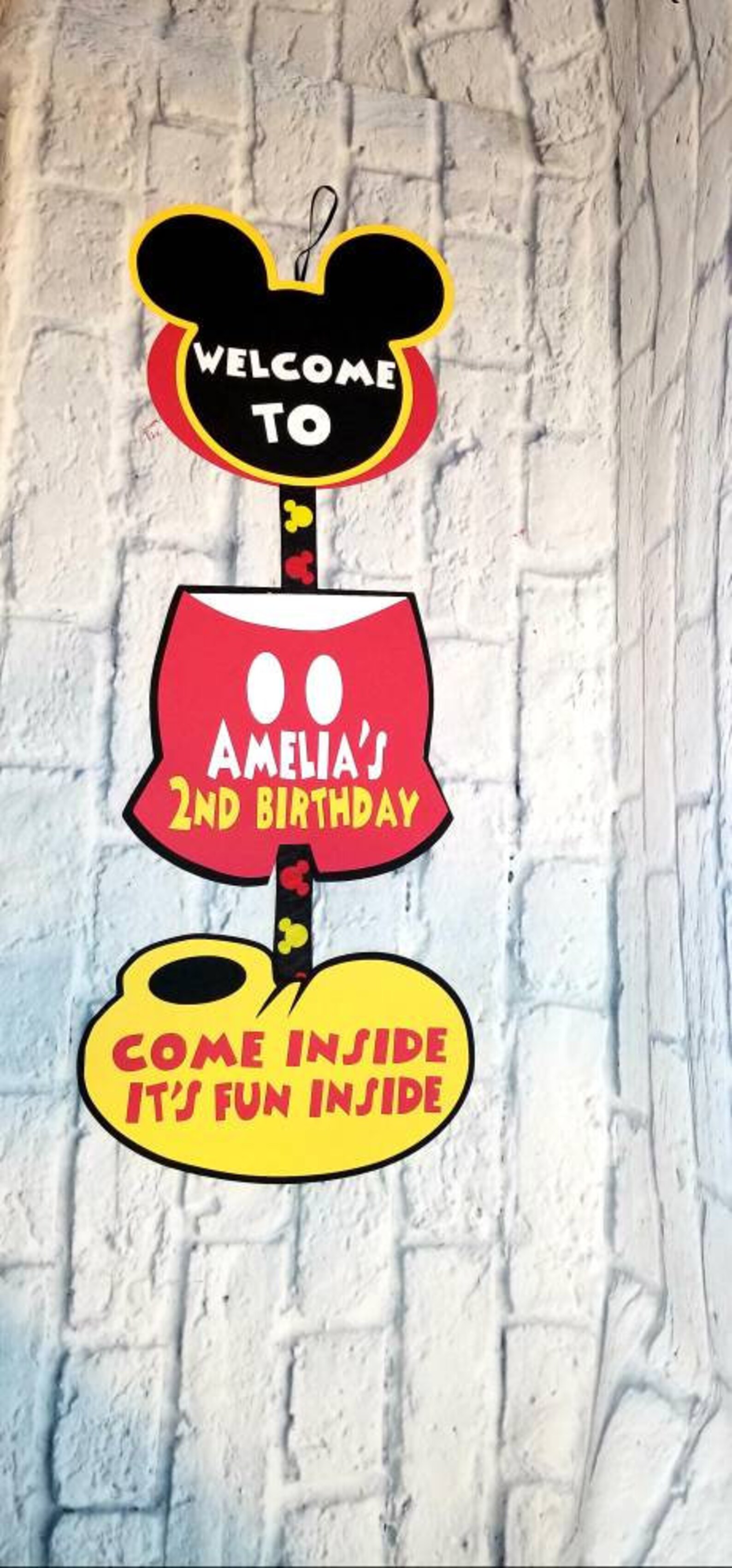 Personalized Mickey Sign. Come Inside It's Fun Inside. See - Etsy