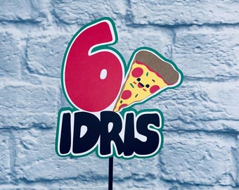 Pizza Party cake topper