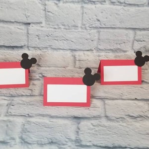 Mickey Tent cards. Food Labels. Seating cards