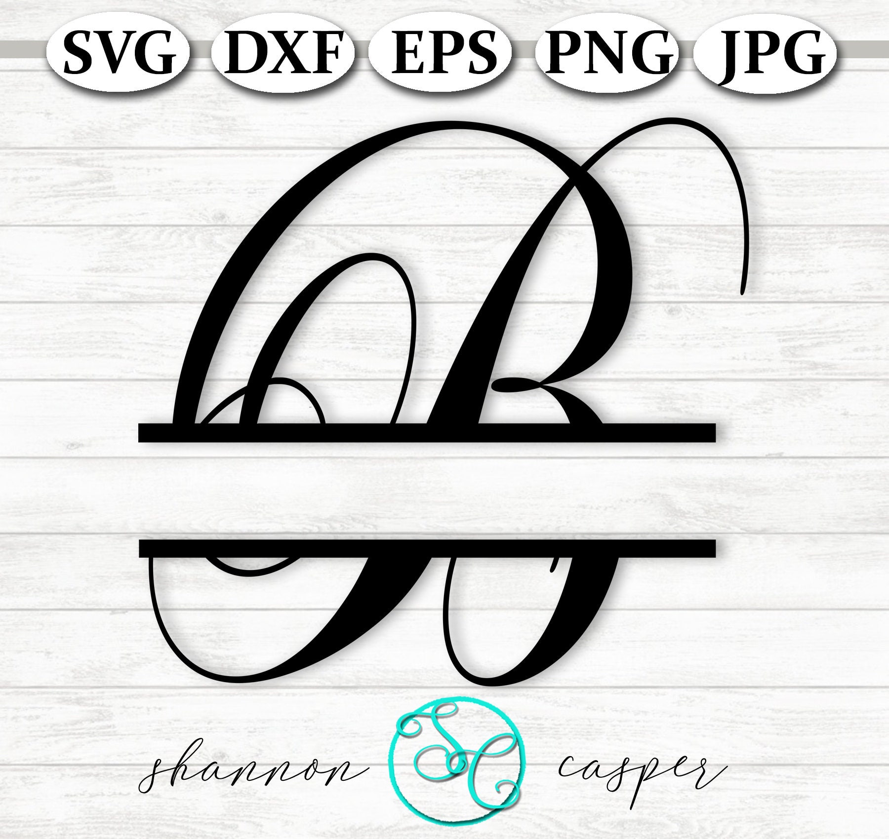Downloadable Free Split Monogram SVG