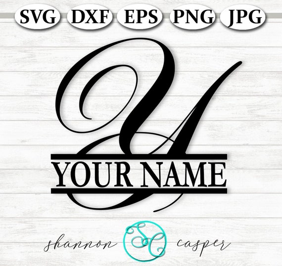 Download Split Monogram Svg Single Letter Y For Cricut And Silhouette Etsy