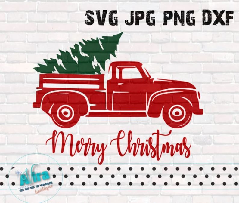 Merry Christmas Farm Truck SVG Cut File for Cricut Silhouette  Etsy