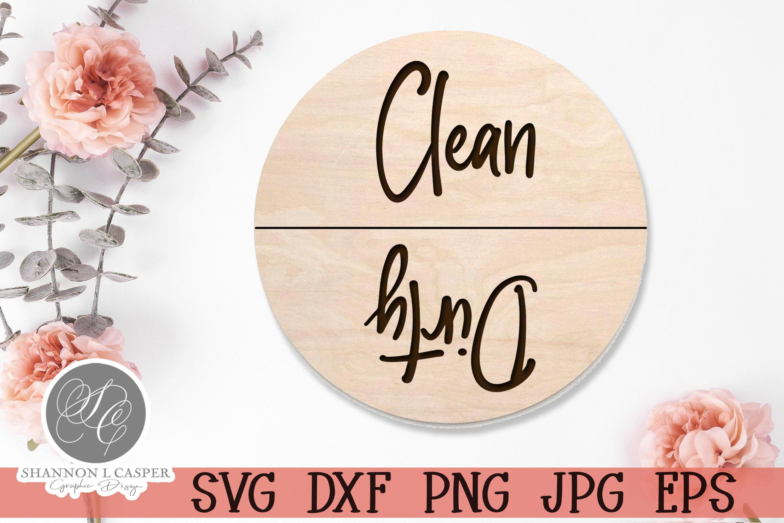 Clean Dirty Dishwasher SVG and Laser File Etsy UK