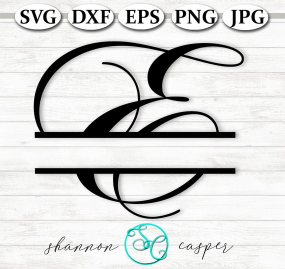 Download Split Monogram Svg Single Letter E For Cricut And Silhouette Etsy