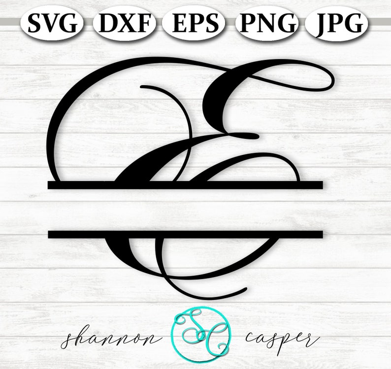 Download Split Monogram SVG Single Letter E for Cricut and ...
