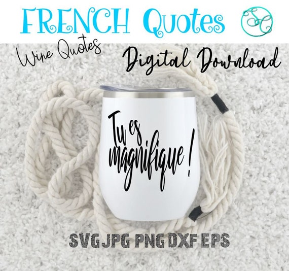 Love Quote You Are Amazing In French For Wine Glasses Etsy