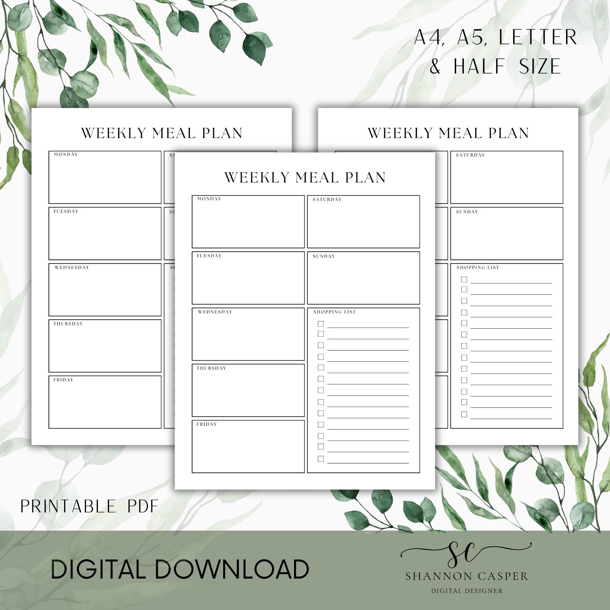Spice Jar Pantry Labels with 5 Borders Graphic by Shannon Casper