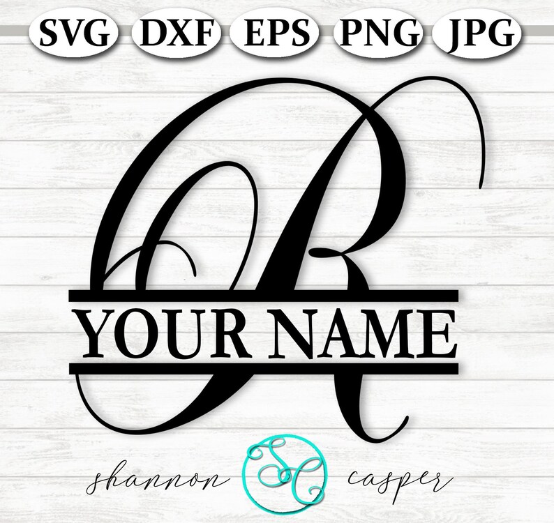 Download Split Monogram SVG Single Letter R for Cricut and ...