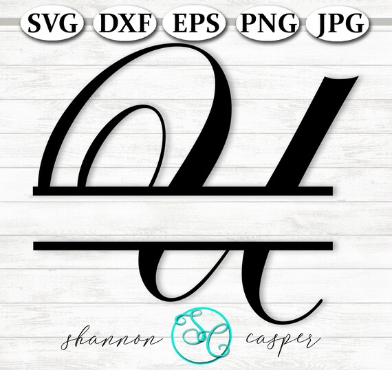 Download Split Monogram Svg Single Letter U For Cricut And Silhouette Etsy