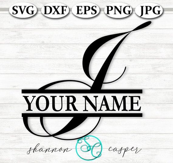 Download Split Monogram Svg Single Letter J For Cricut And Silhouette Etsy