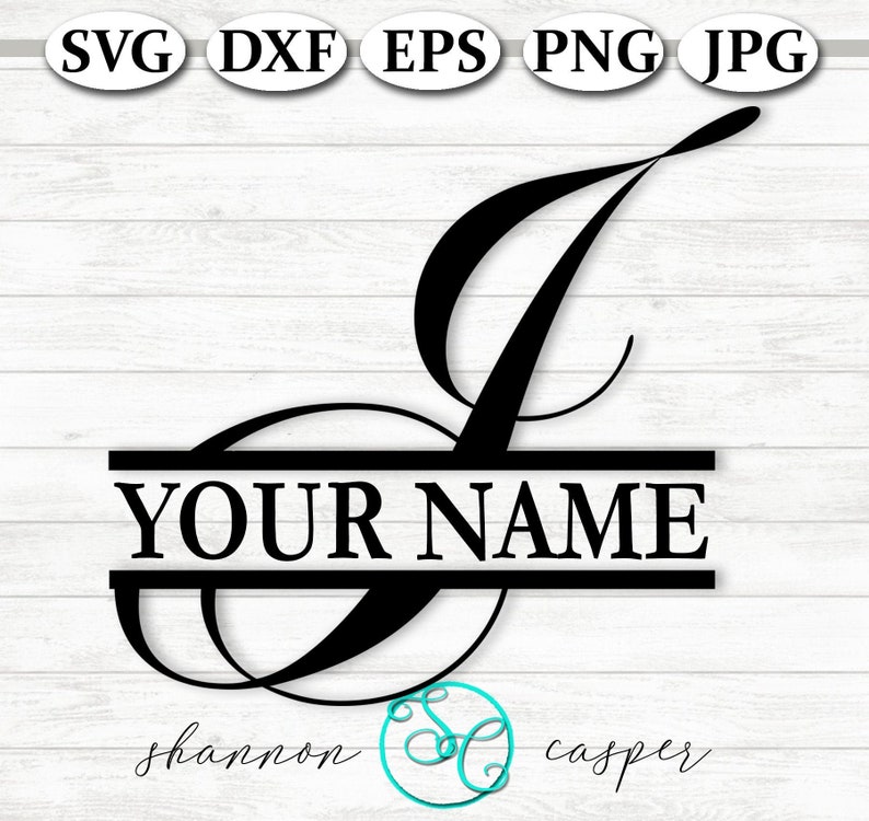 Download Split Monogram SVG Single Letter J for Cricut and Silhouette | Etsy