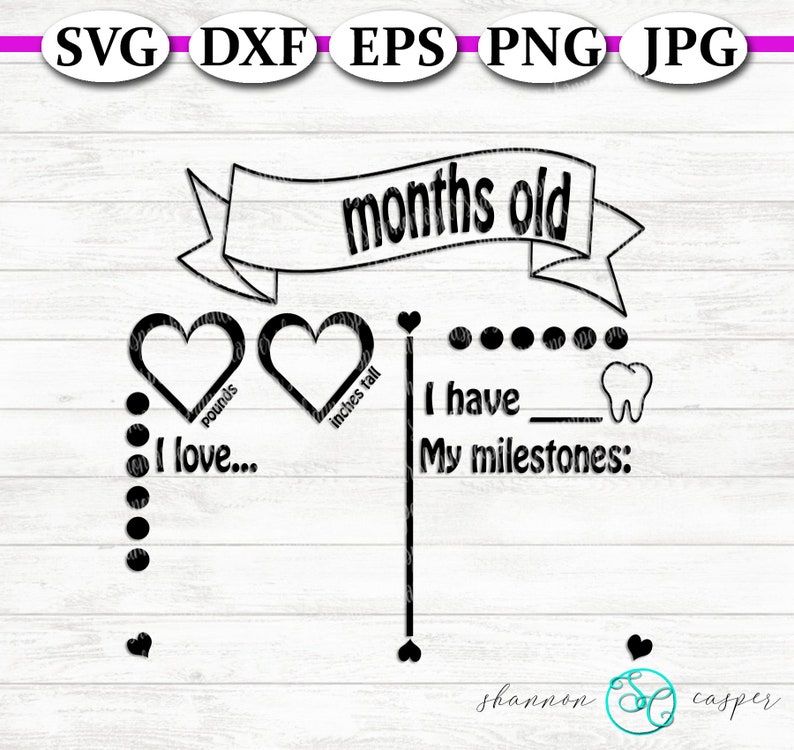 Download Baby Milestone Board SVG DIGITAL DOWNLOAD | Etsy