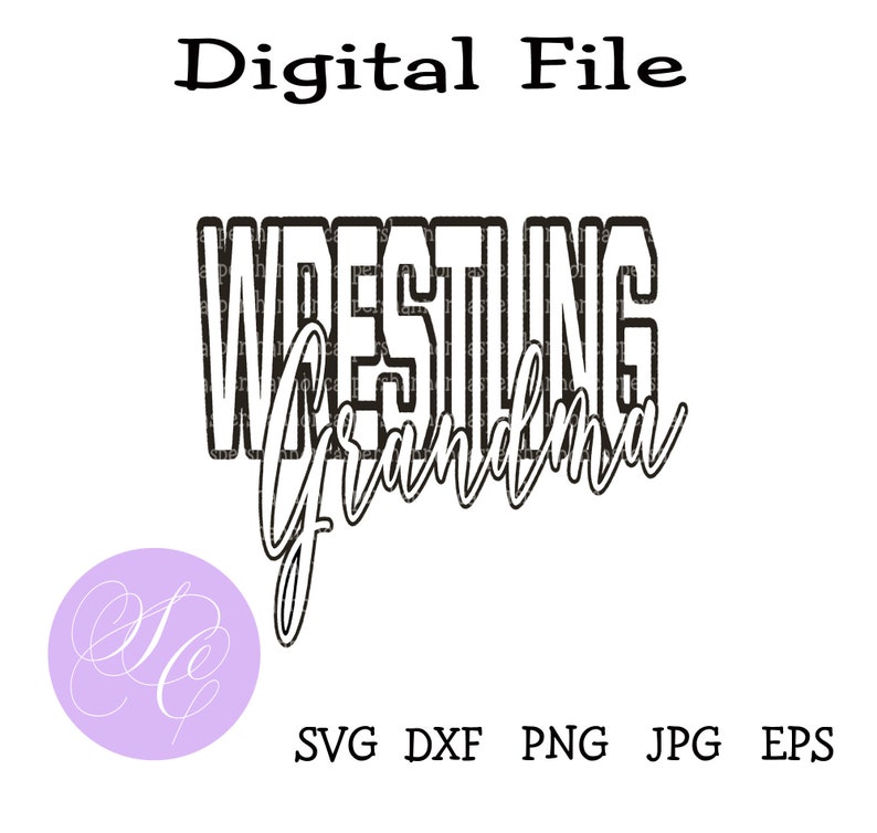 Download Wrestling Grandma Sport SVG Downloadable File | Etsy