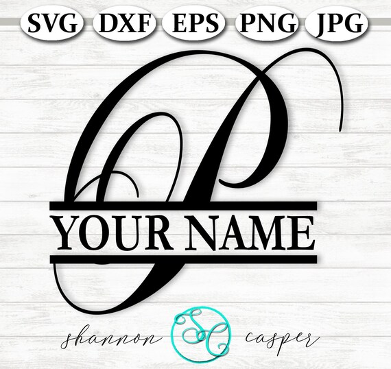 Download Split Monogram SVG Single Letter P for Cricut and ...