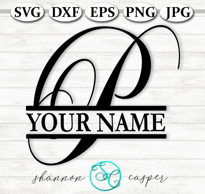 Download Split Monogram SVG Single Letter P for Cricut and Silhouette | Etsy