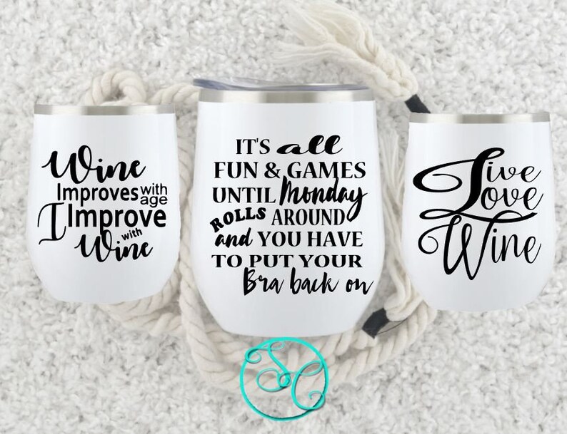 SVG Wine Glass Sayings Wine Quotes Large Bundle Etsy Australia