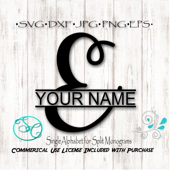 Download Split Monogram Svg Single Letter E For Cricut And Silhouette Etsy