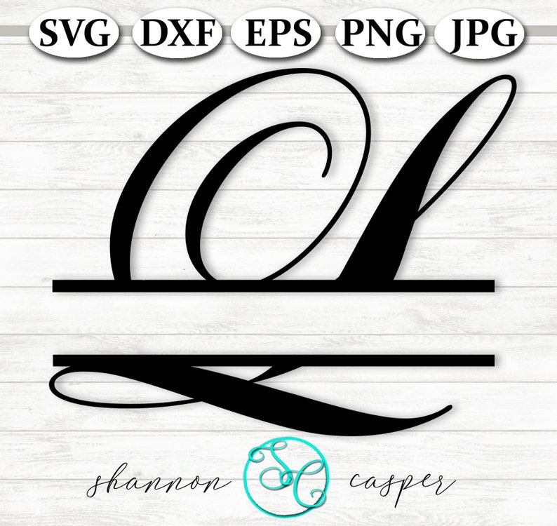 Download Split Monogram SVG Single Letter L for Cricut and ...