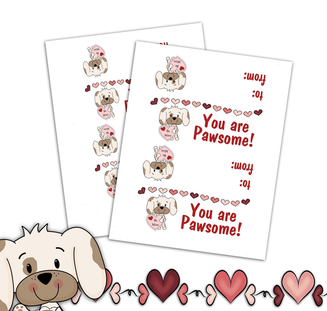 Printable Valentine Bag Topper INSTANT DOWNLOAD - Etsy