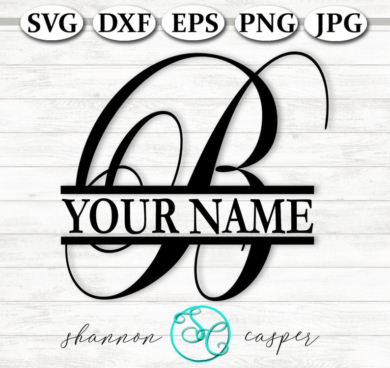 Download Split Monogram SVG Single Letter B for Cricut and Silhouette | Etsy