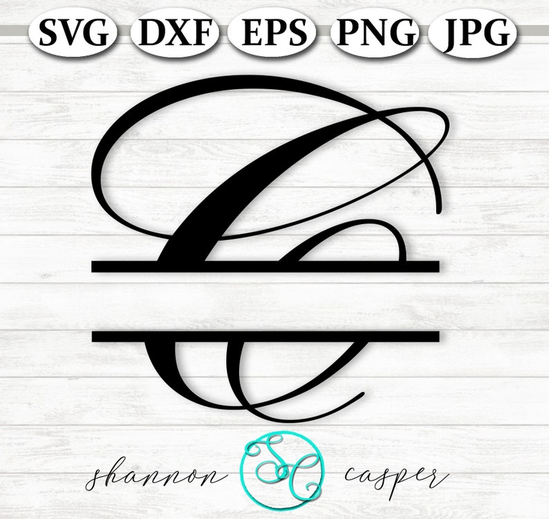 Download Split Monogram SVG Letter C for Cricut and Silhouette ...