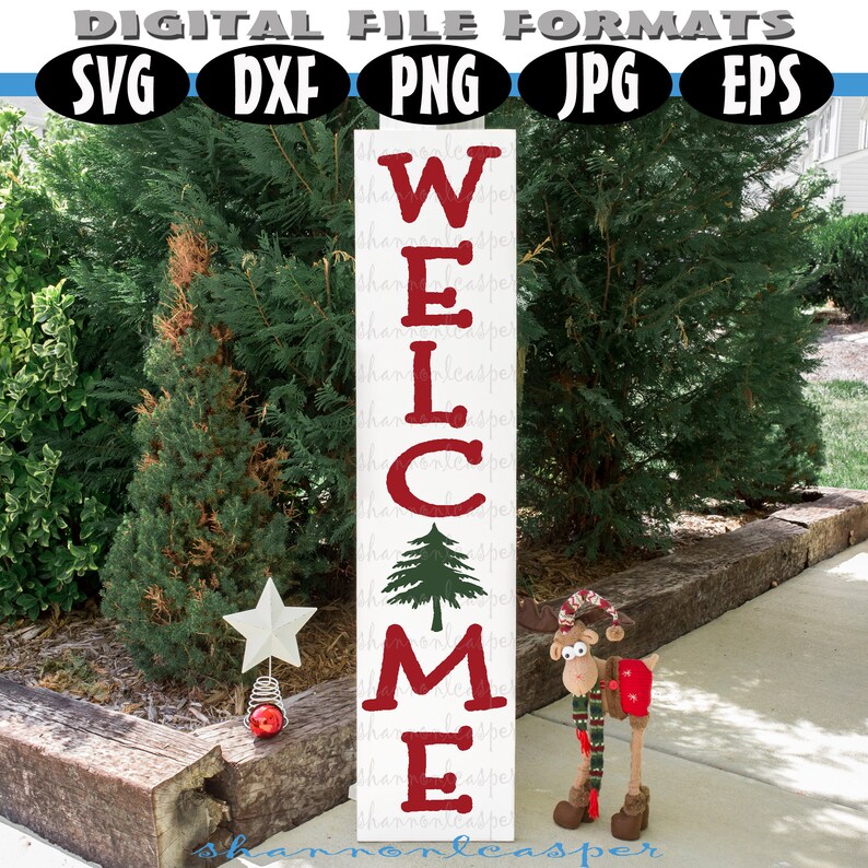 Download Christmas Wood Porch Sign SVG File | Etsy