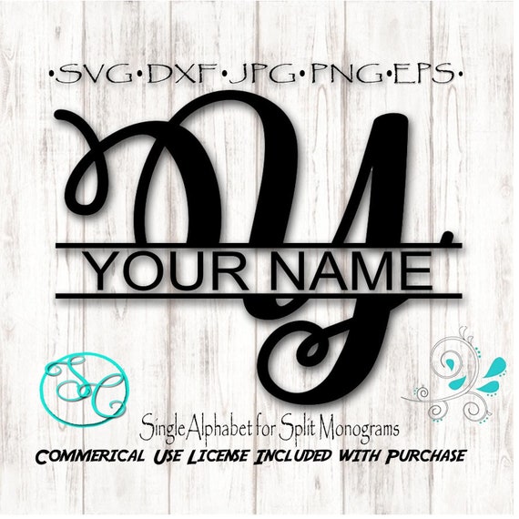 Download Split Monogram Svg Single Letter Y For Cricut And Silhouette Etsy
