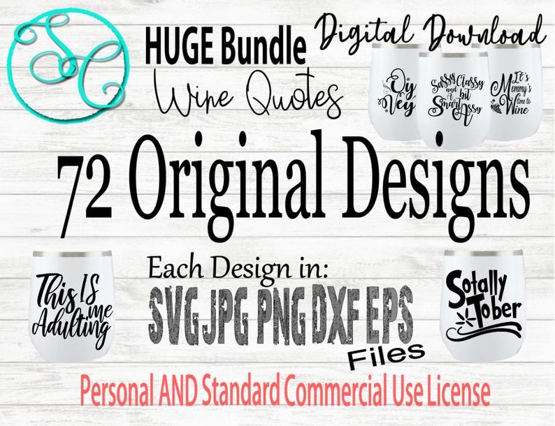 Download Free Wine Glass Sayings Wine Quotes Svg Bundle Etsy SVG Cut Files