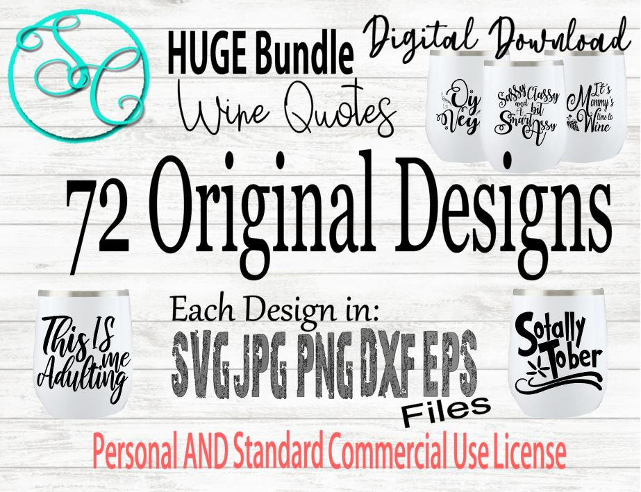 Download HUGE Funny Wine Sayings Svg Bundle for Cricut and ...