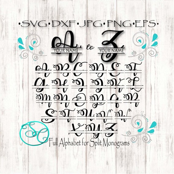 Download Split Monogram Svg Bundle Etsy PSD Mockup Templates