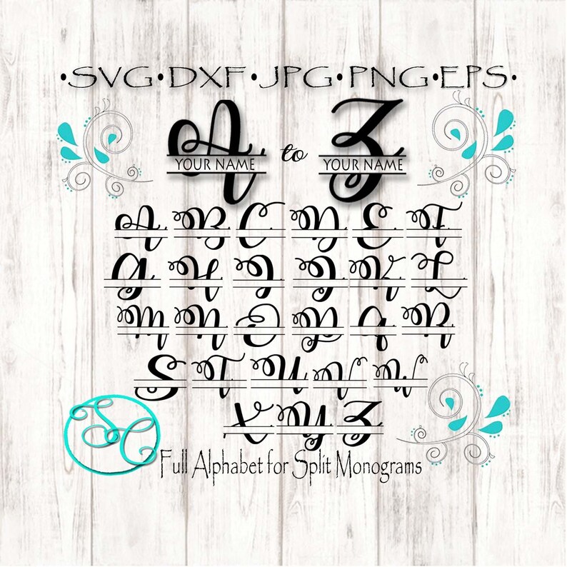 Download Split Monogram Svg Bundle Etsy
