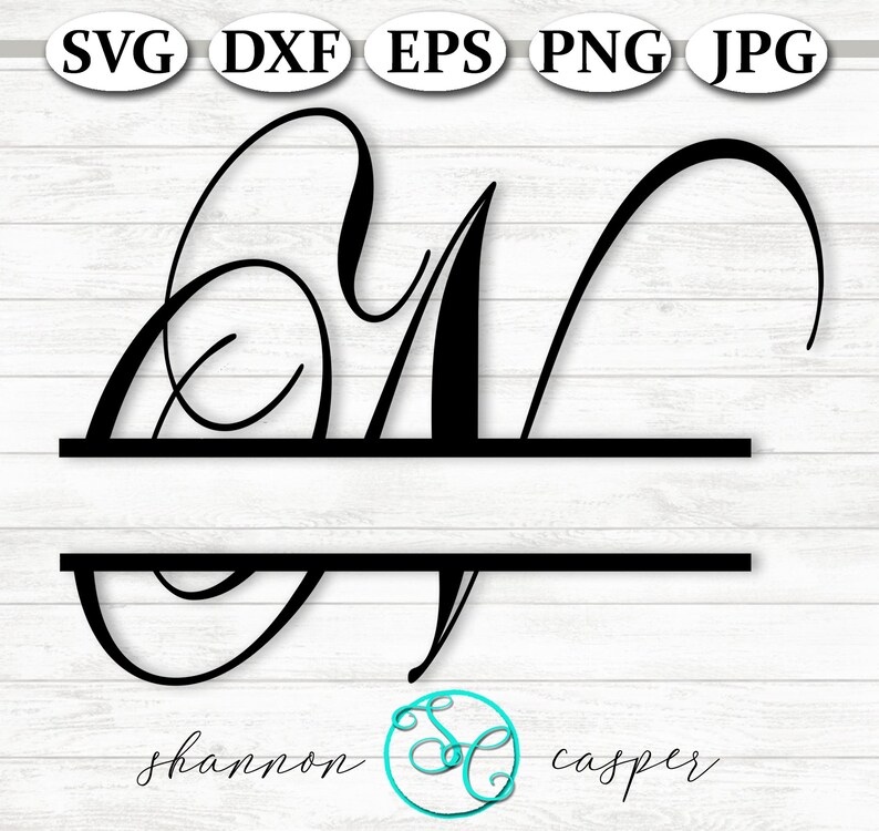Download Split Monogram SVG Single Letter N for Cricut and ...