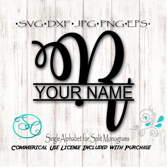 Download Split Monogram Svg Single Letter R For Cricut And Silhouette Etsy