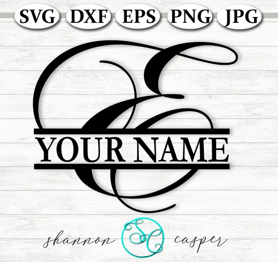 Download Split Monogram Svg Single Letter E For Cricut And Silhouette Etsy