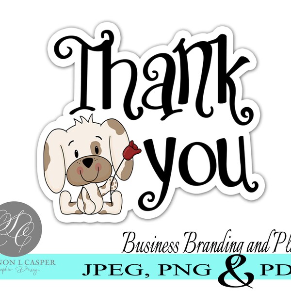 Dog Small Business Thank You Stickers - Etsy