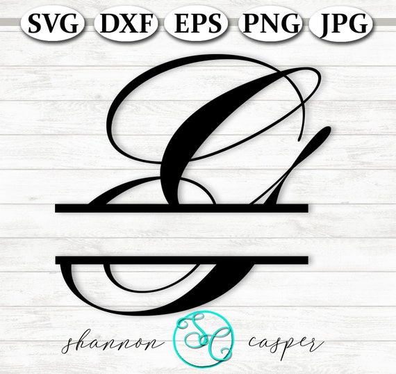 Download Split Monogram Svg Single Letter G For Cricut And Silhouette Etsy