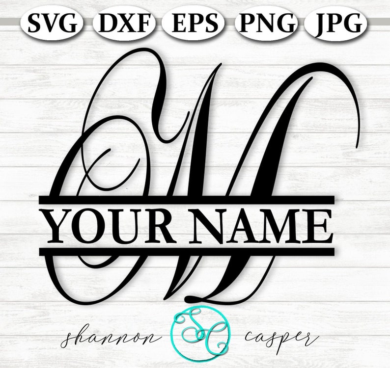 Download Split Monogram SVG Single Letter M for Cricut and ...