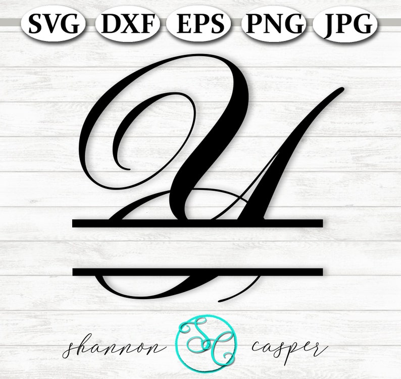 Download Split Monogram SVG Single Letter Y for Cricut and Silhouette | Etsy