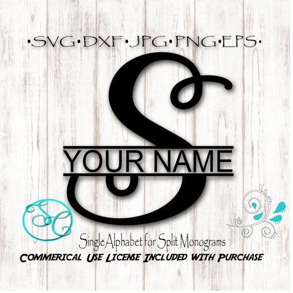 Download Split Letter Monogram Svg Letter S Etsy