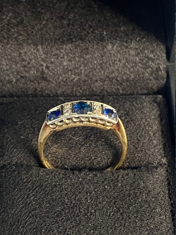 Edwardian Victorian Sapphire And Diamond Antique E