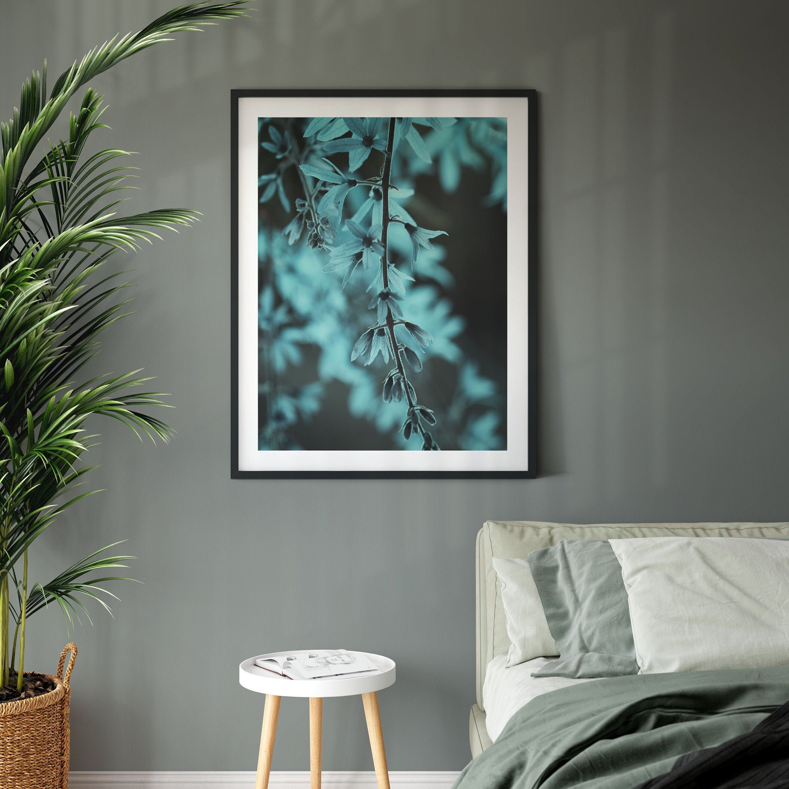 Teal Wall Decor Teal Art Print Aqua Wall Decor Bedroom Wall Etsy UK