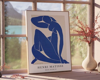 Matisse Exhibition Poster, Blue Nude Classic Wall Art, Eclectic Wall Decor, Printable Digital Wall Art Print