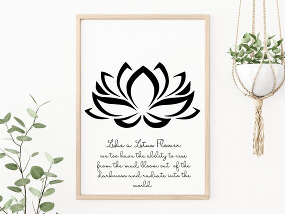 Lotus Flower Art Print, Yoga Wall Art, Buddha Wall Art, Yoga Poster,  Meditation Art, Spiritual Gift, Yoga Studio Decor, Om Wall Art, Namaste -  Etsy Israel