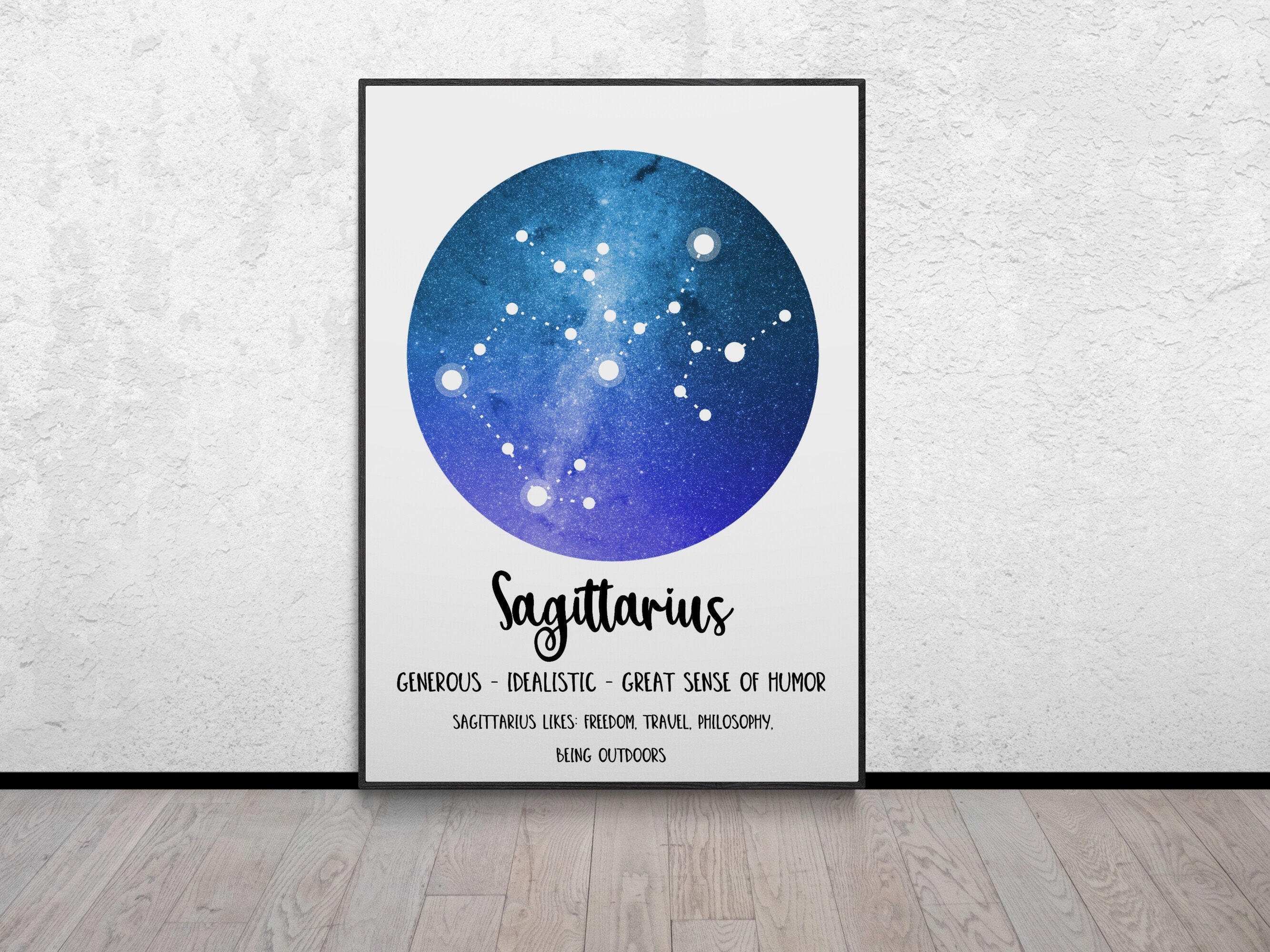 Home & Living Wall Décor Astrological Wall Art Illustration Zodiac