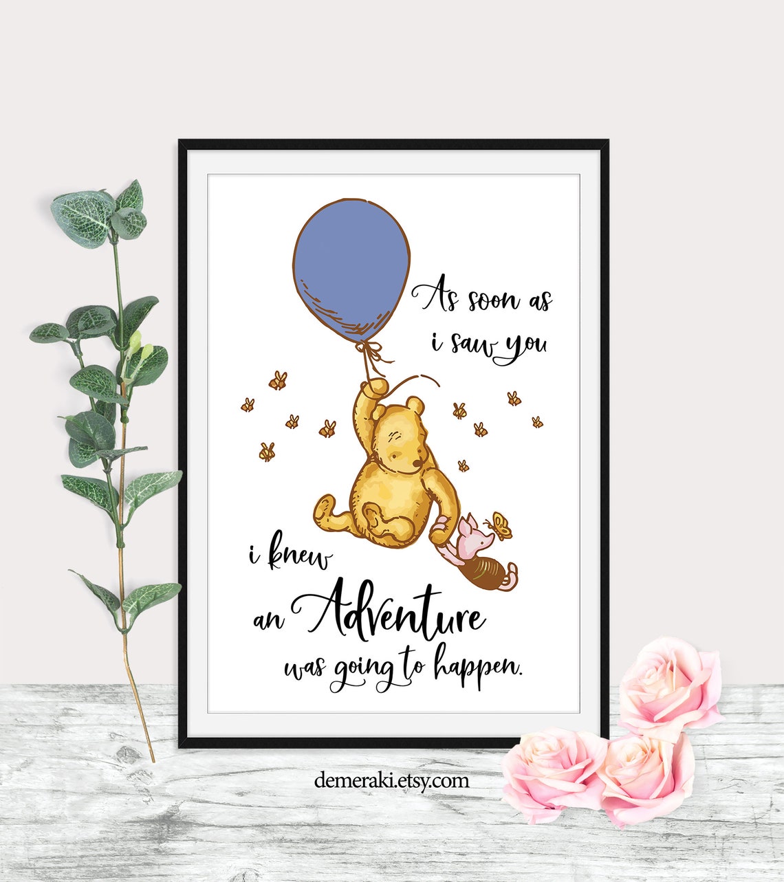 Winnie the Pooh Quote Print Kids Room Decor Nursery Wall Art - Etsy