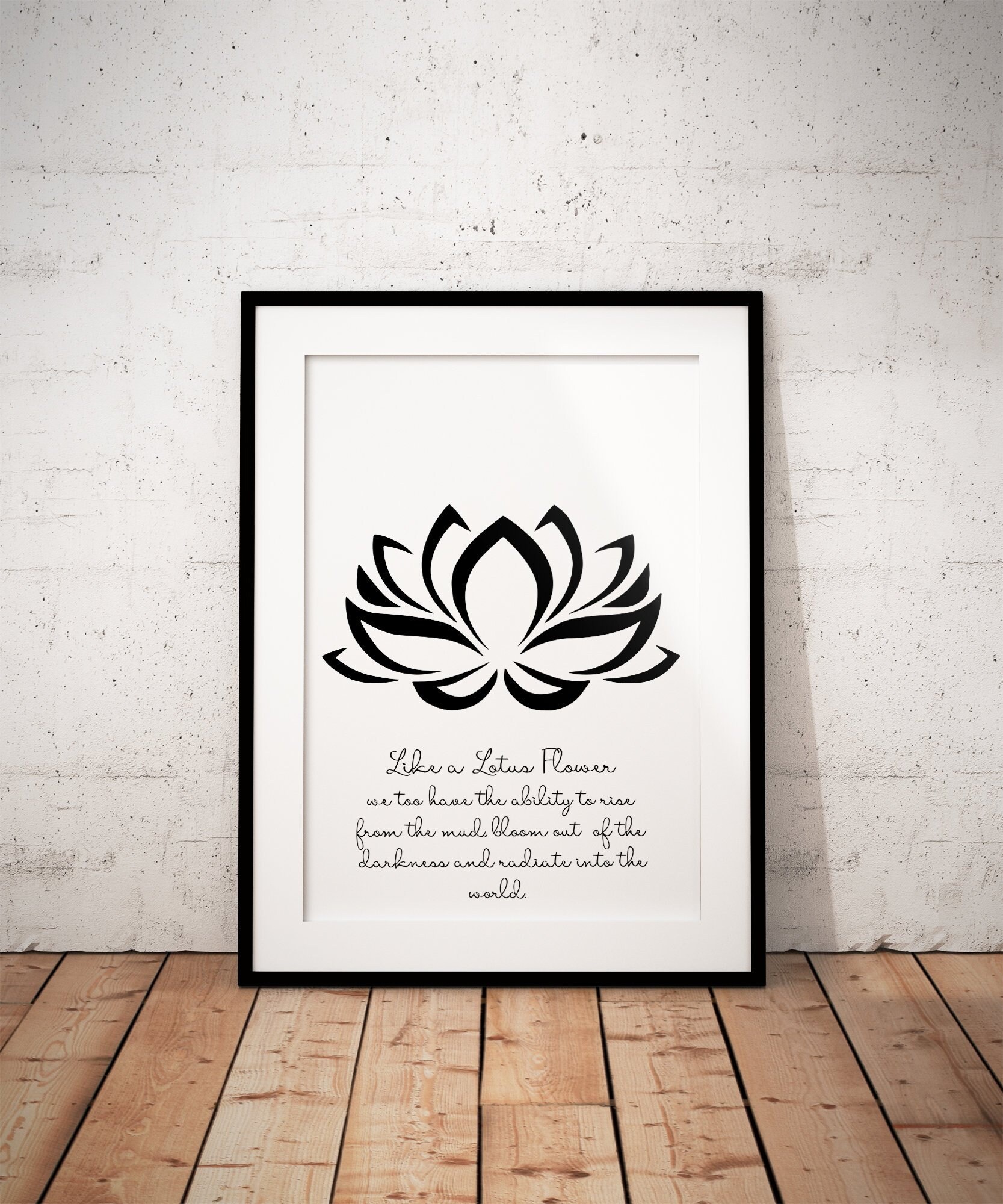 Lotus Flower Art Print, Yoga Wall Art, Buddha Wall Art, Yoga Poster ...
